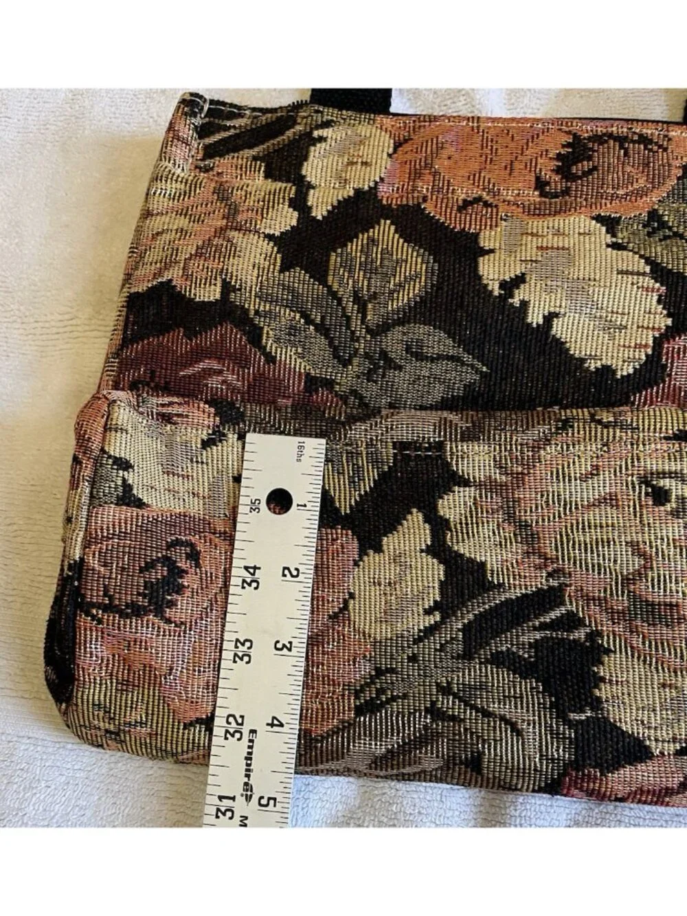 DLIU Fashion Floral Tapestry Tote Bag Zip Top Double Handle Purse